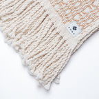 Plaid marron et écru en coton tissé à la main AINA