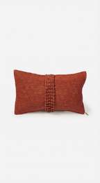 Housse de coussin en raphia - couleur rouille - MIRINDRA