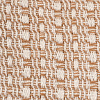 Plaid marron et écru en coton tissé à la main AINA