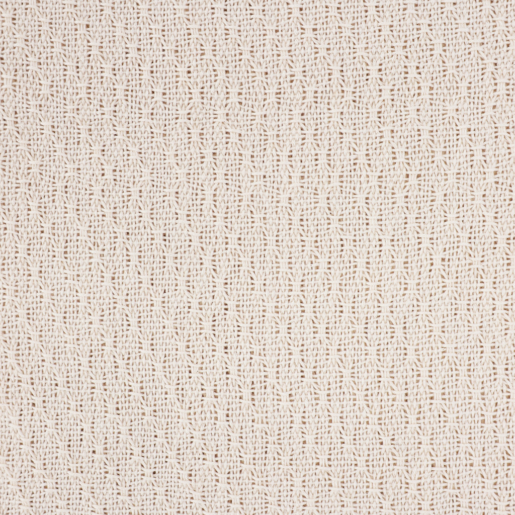 Plaid en coton tissé à la main en couleur écru - SOA