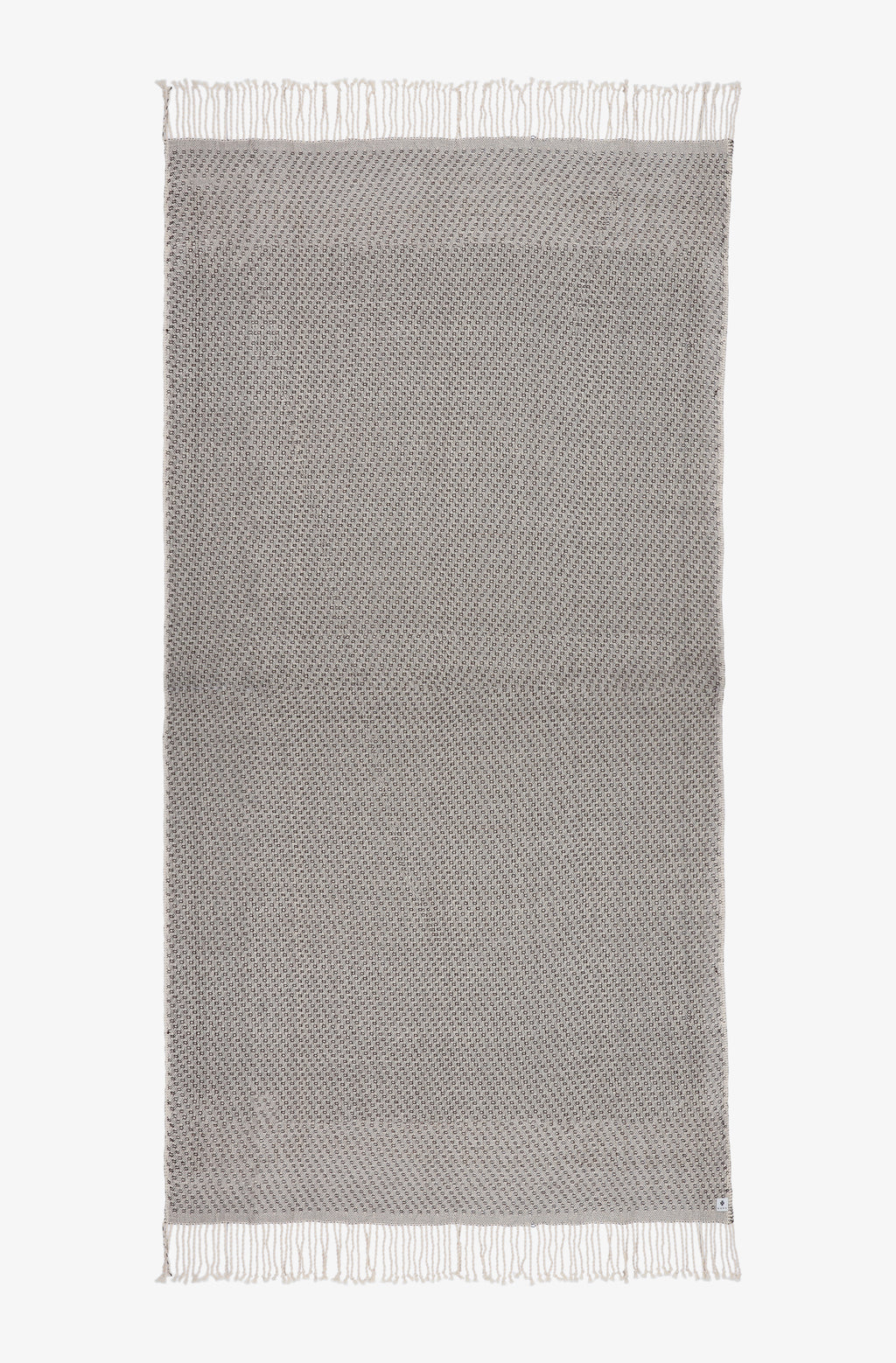 Plaid en coton tissé à la main - couleur marron foncé et écru - SOA